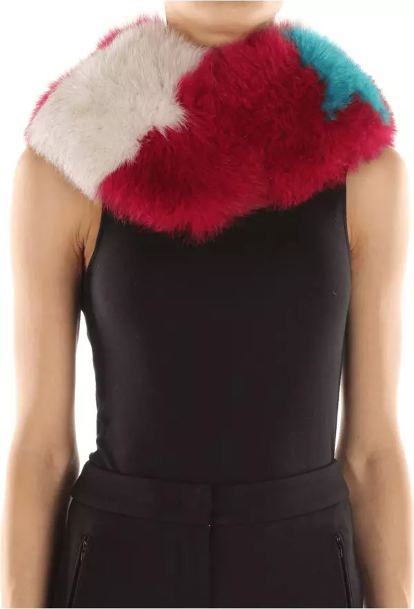 Pink Fur Foulard