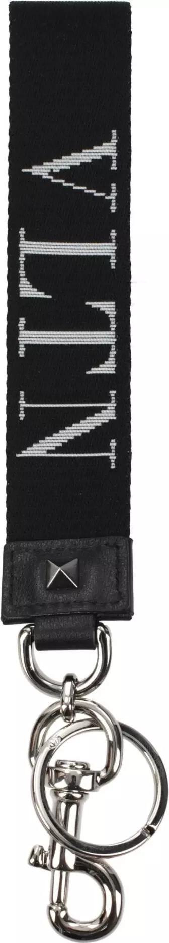 Black Fabric Keychain