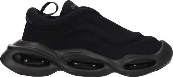 Black Fabric Chunky Sneakers