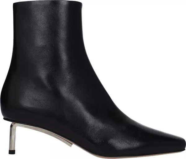 Black Leather Ankle Boots