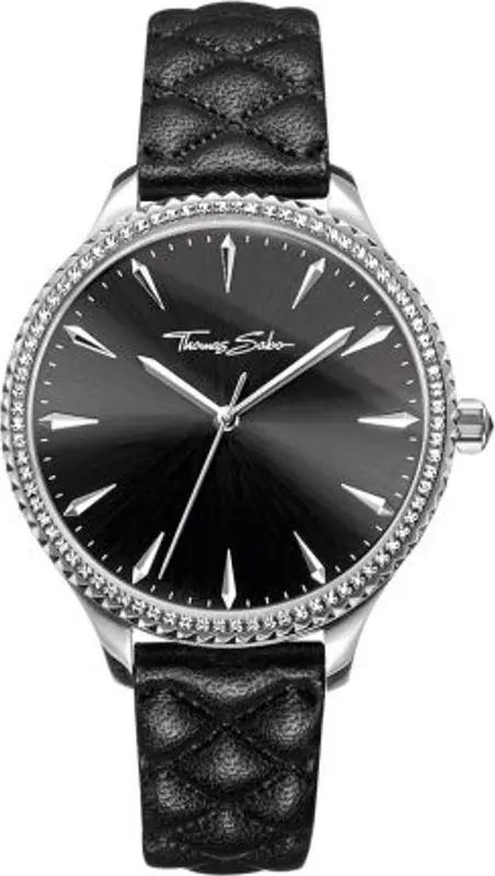 Black Leather Dress Watch