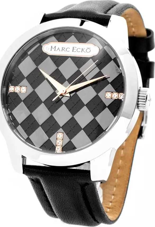 Black Leather Dress Watch