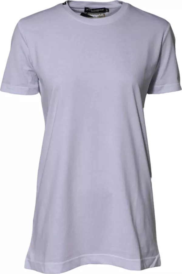 White Cotton Goodluck 2023 Crew Neck T-shirt