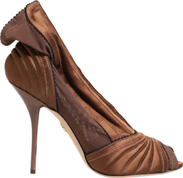 Brown Bette High Heeled Ankle Boots Shoes