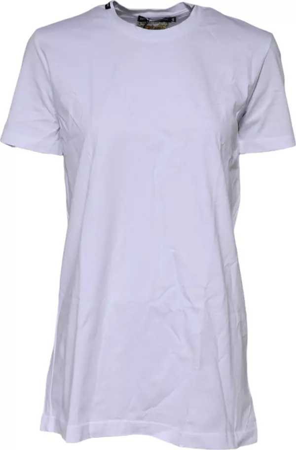 White Short Sleeves Crew Neck Top T-shirt