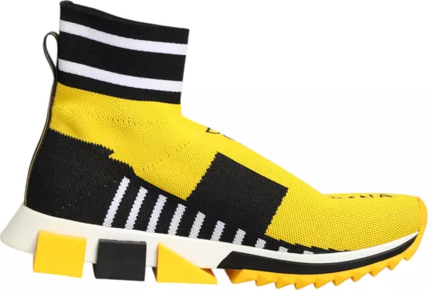 Yellow Black Sorrento Socks Sneakers Shoes
