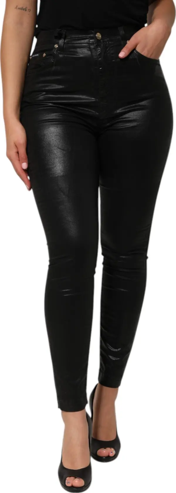 Black High Waist Skinny GRACE Denim Jeans
