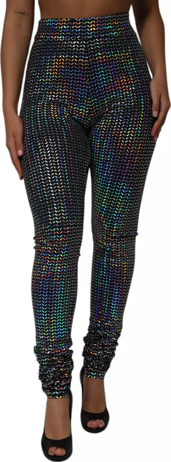 Multicolor Sequined Leggings Trouser Pants