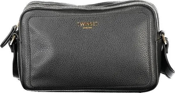 Black Polyurethane Women's Camera Bag