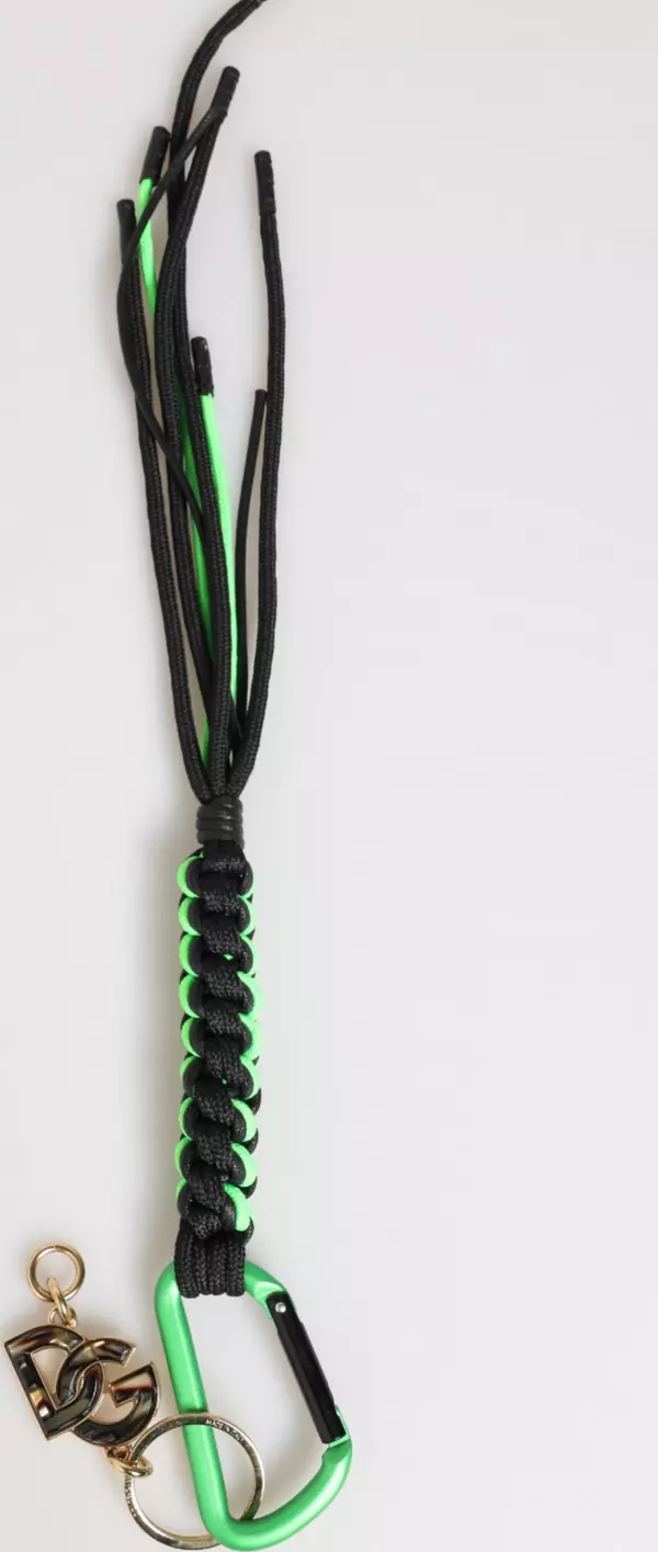 Multicolor Polyester Tape String DG Logo Keychain Keyring