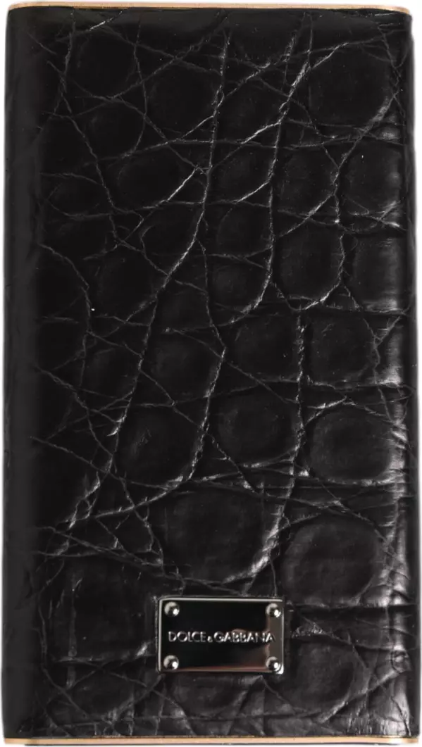 Black Leather Exotic Skin 3000mAh Power Bank Charger USB
