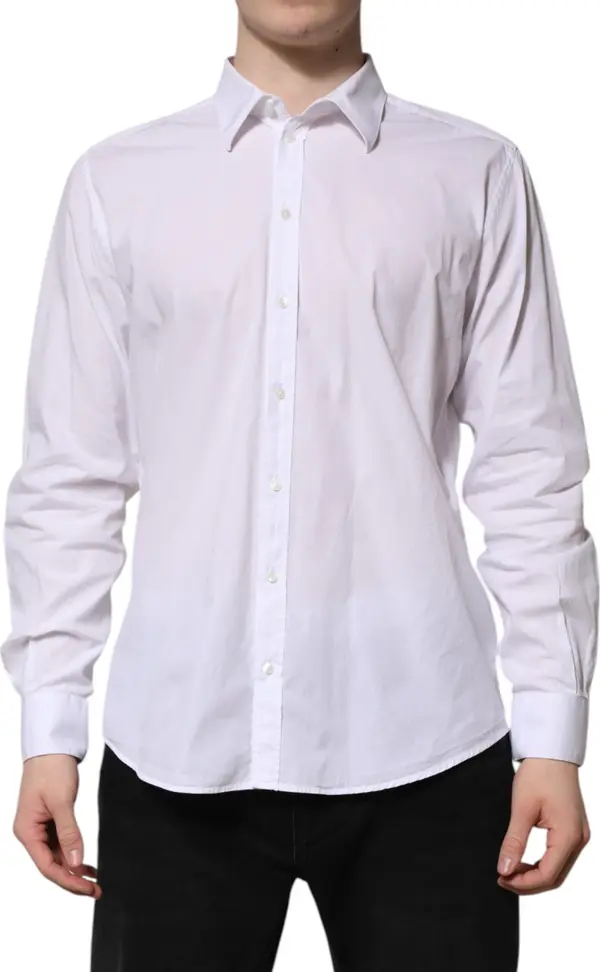 White Cotton STAFF Long Sleeves Forma Shirt