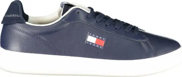 Blue Polyurethane Men Sneaker