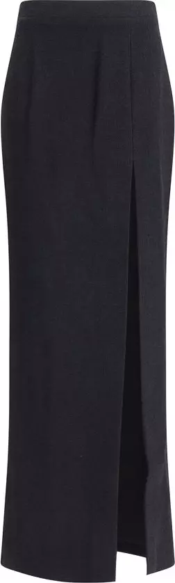 Black Wool Long Skirt