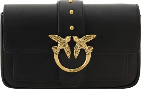 Black Calf Leather Bos Taurus Shoulder Bag
