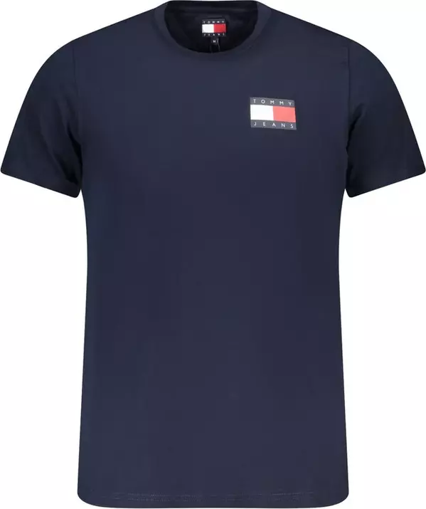 Blue Cotton Men T-Shirt