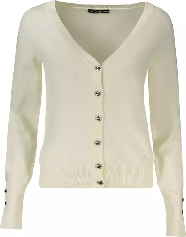 Bianco Viscosa Womens Cardigan