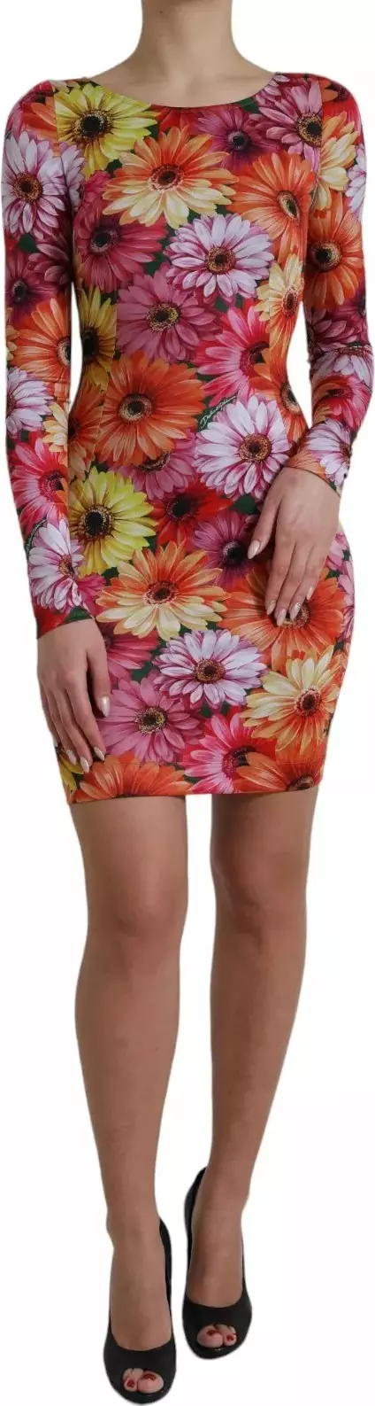 Multicolor Floral Print Sheath Mini Dress