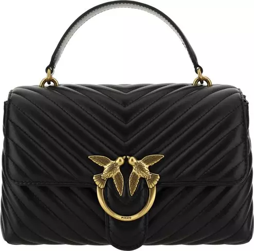 Black Calf Leather Bos Taurus Handbag