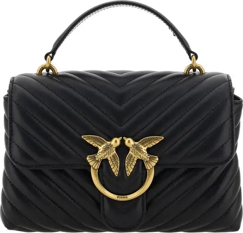 Black Calf Leather Bos Taurus Handbag