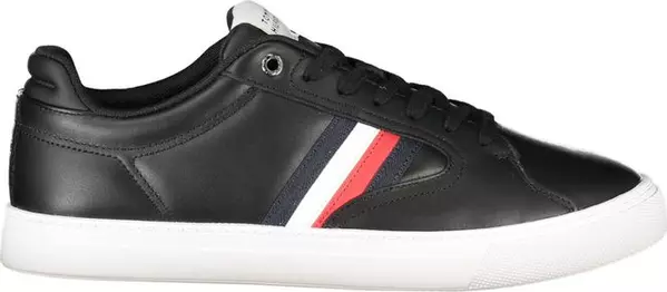 Black Polyester Men Sneaker