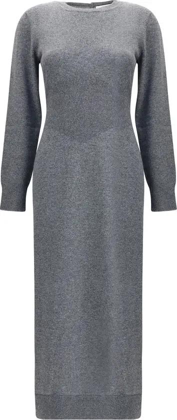 Gray Cashmere Casual Dress