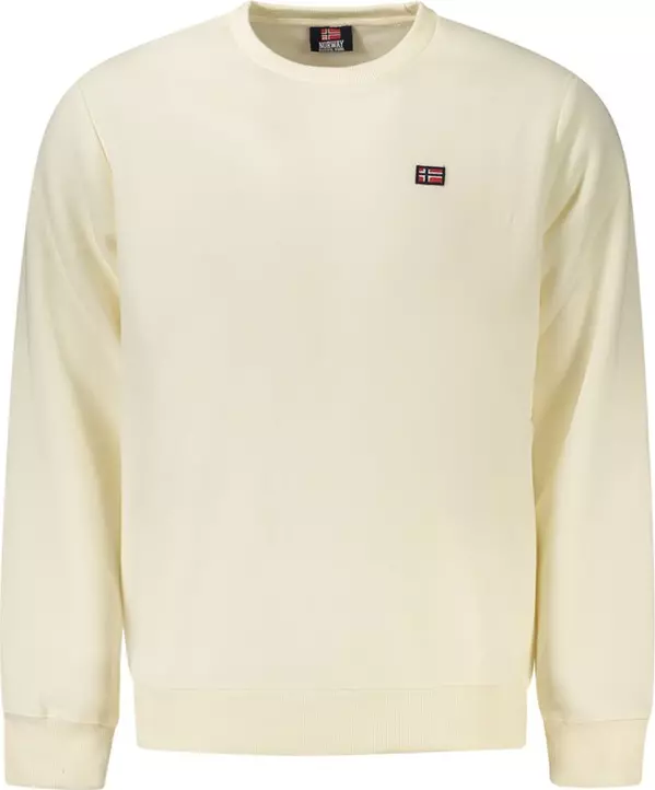 White Cotton Men Sweatshirt