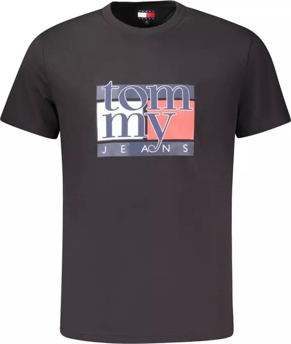 Black Cotton Men T-Shirt