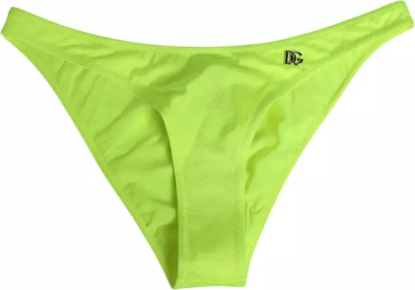 Neon Green DG Logo Swim Briefs Women Underwear