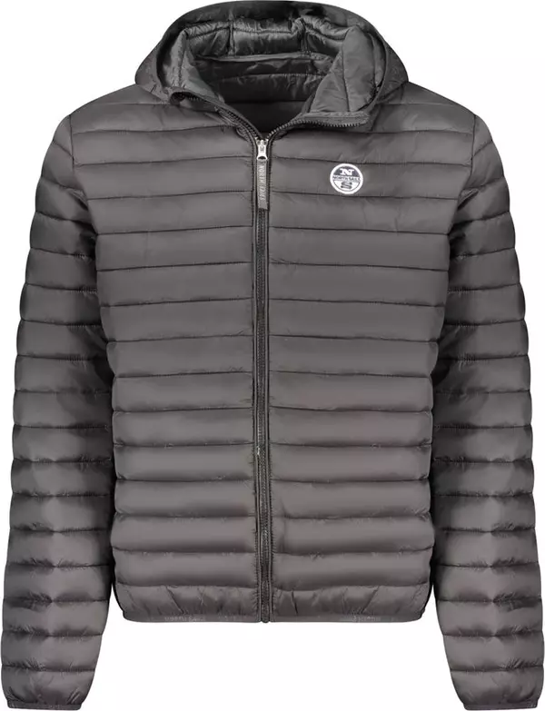 Black Polyester Men's Jacket