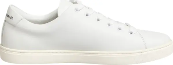 White Leather Sacred Heart Patch Sneakers Shoes