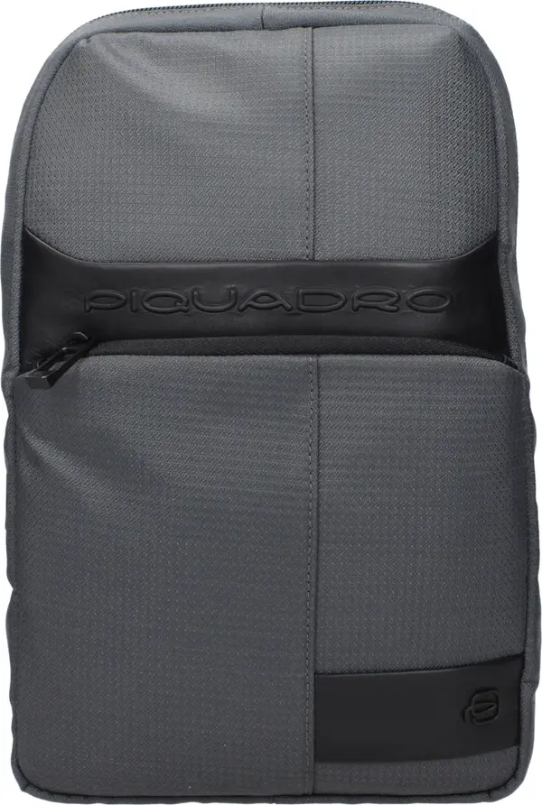 Gray Fabric Crossbody Bag