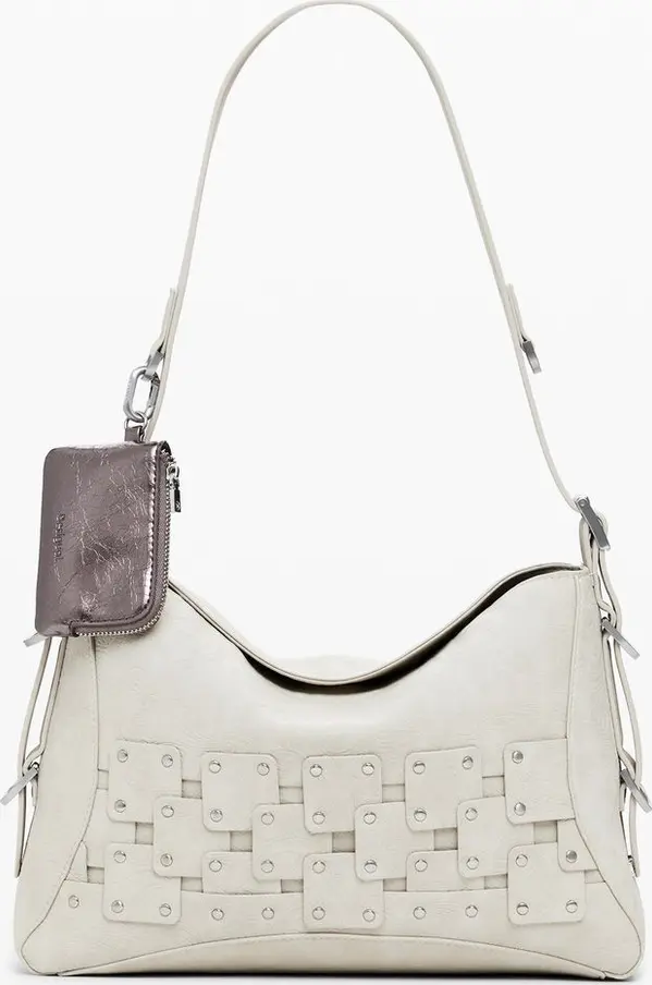 Beige Polyurethane Women's Bag