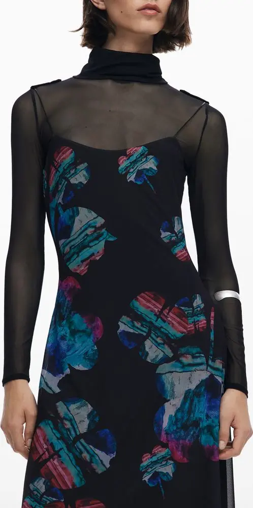 Nero Polyester Woman Dress