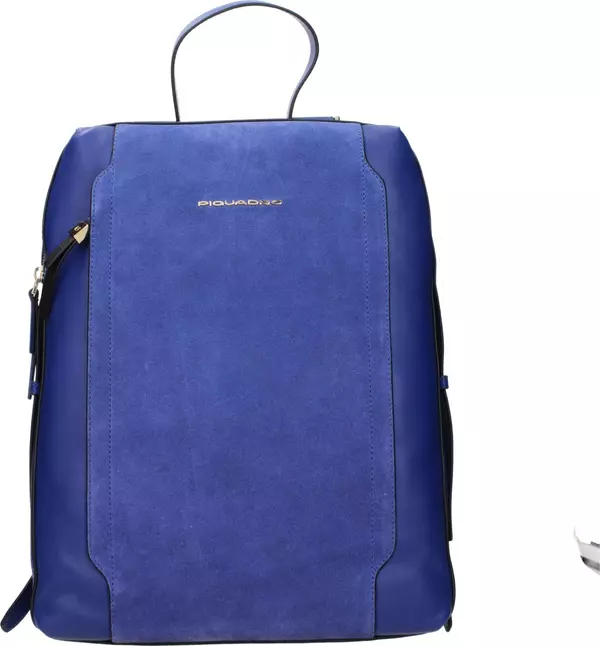 Blue Leather Backpack