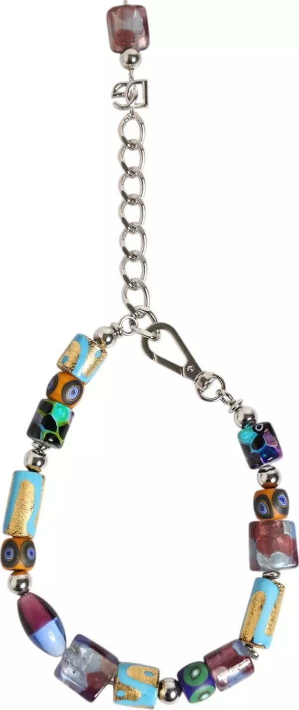 Multicolor Murano Glass Beads Brass Zamak Necklace
