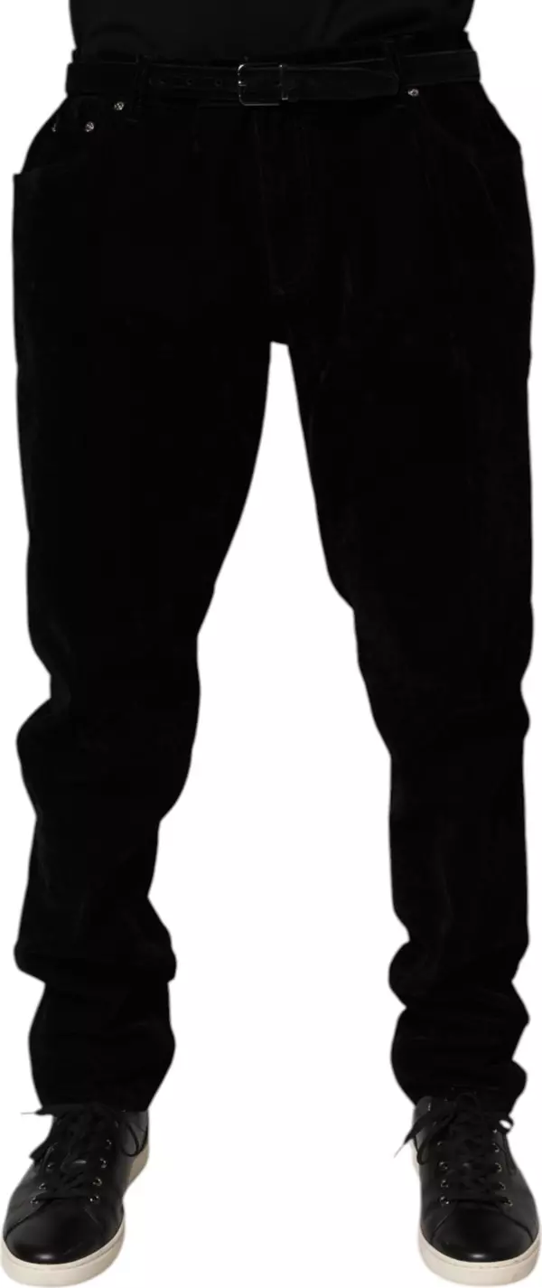 Black Cotton Slim Fit Denim Trouser Jeans