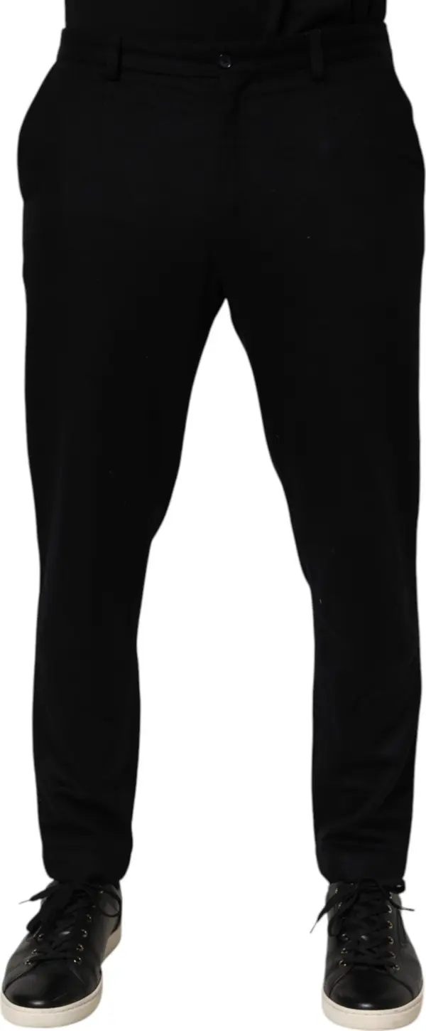 Black Cashmere Dress Formal Men Trouser Pants