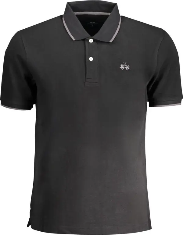Black Cotton Men's Polo Shirt