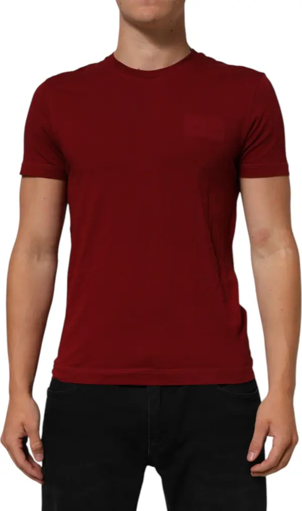 Maroon Logo Crew Neck Short Sleeve T-shirt