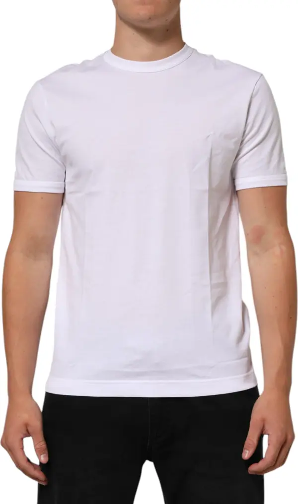 White Goodluck 2021 Cotton Crew Neck  T-shirt