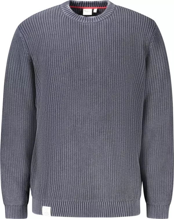 Blue Cotton Men's Sweater