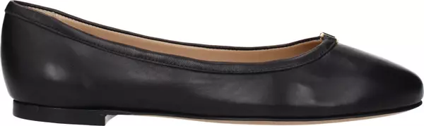 Black Leather Ballet Flats