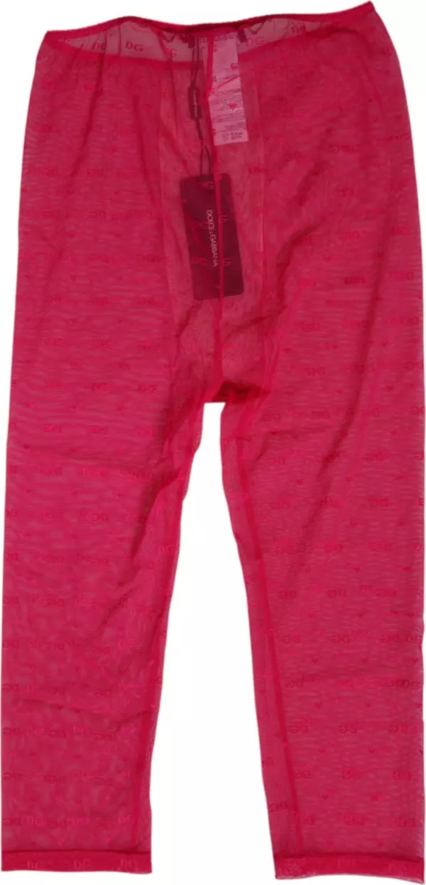 Fuchsia Logo Lace Tight Midi Trousers Underwear