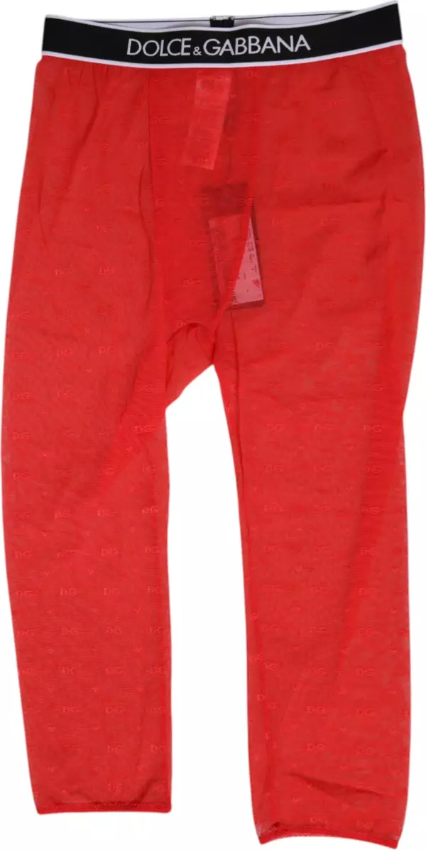 Red Logo Lace Tight Midi Trousers Underwear