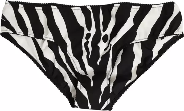 Black White Zebra Print Slip Briefs Underwear