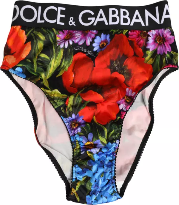 Multicolor Floral Print High Waist Panty Underwear