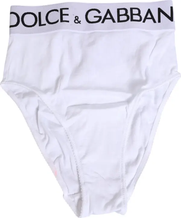 White Cotton Stretch High Waist Panty Underwear