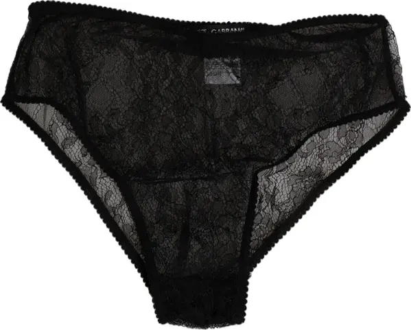 Black Nylon Stretch High Waist Panty Underwear