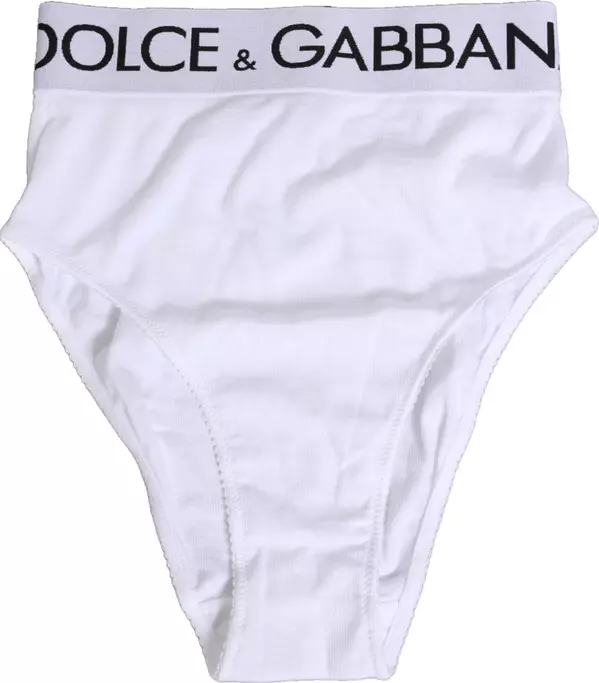 White Cotton Stretch High Waist Panty Underwear